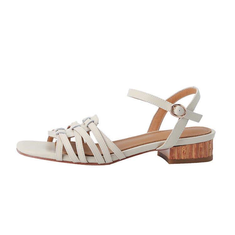 Off-White Brown Quarter Strap Sandals #001032