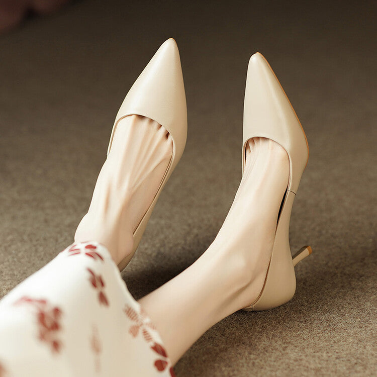 Nude Grey Orange Black High Heel Pumps #001079