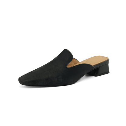 Beige Brown Black Loafer Mules #001155