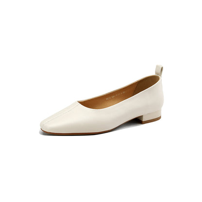 Off-White Khaki Caramel Slip-On Flats #001074