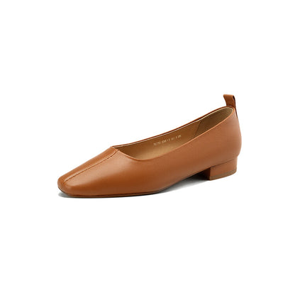 Off-White Khaki Caramel Slip-On Flats #001074