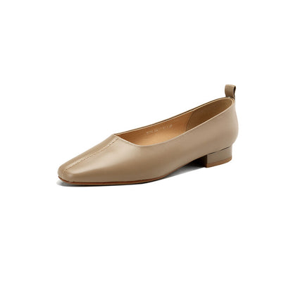 Off-White Khaki Caramel Slip-On Flats #001074