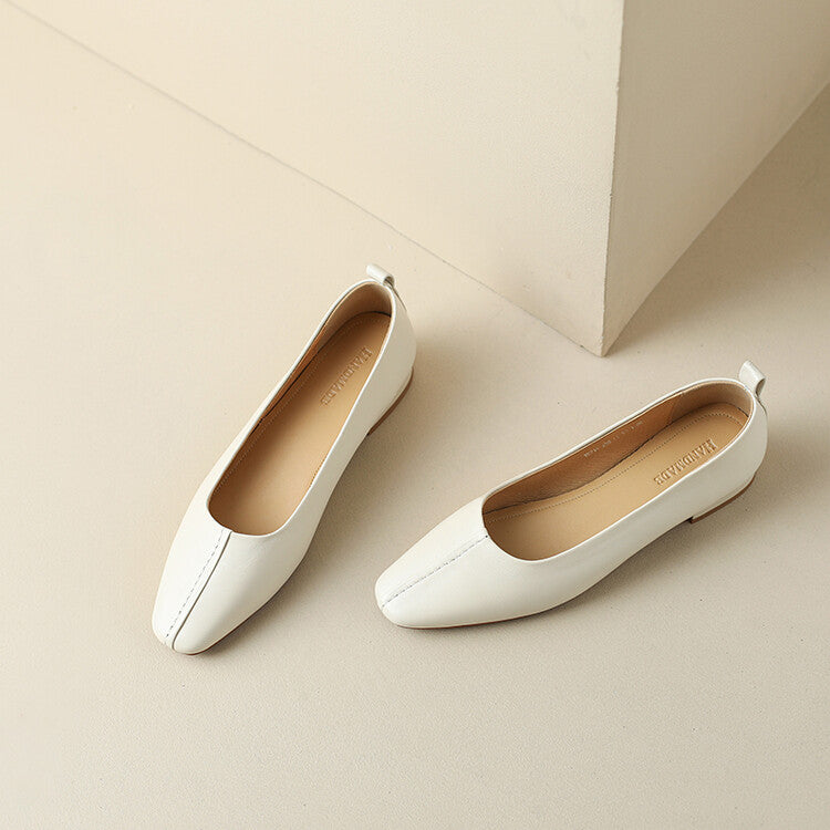 Off-White Khaki Caramel Slip-On Flats #001074