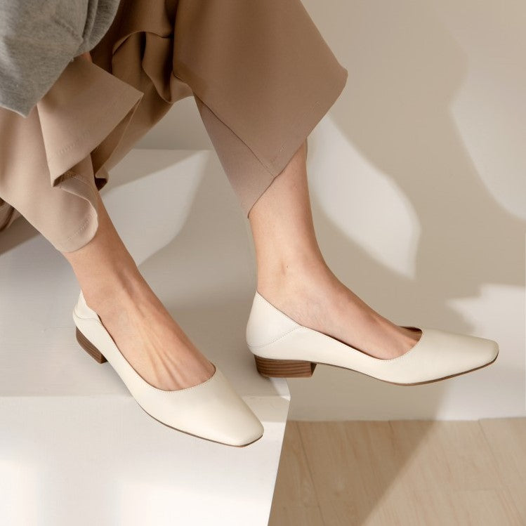 Off-White Brown Collapsible Heel Ballet Flats #001014