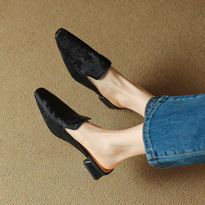 Beige Brown Black Loafer Mules #001155