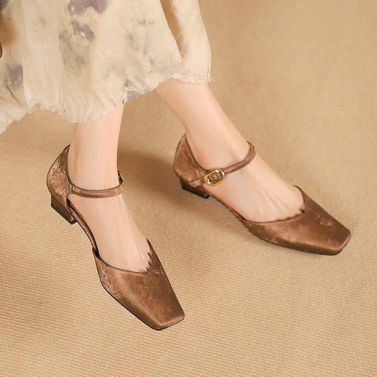 Beige Black Textured Leather Ankle Strap Pumps #001146